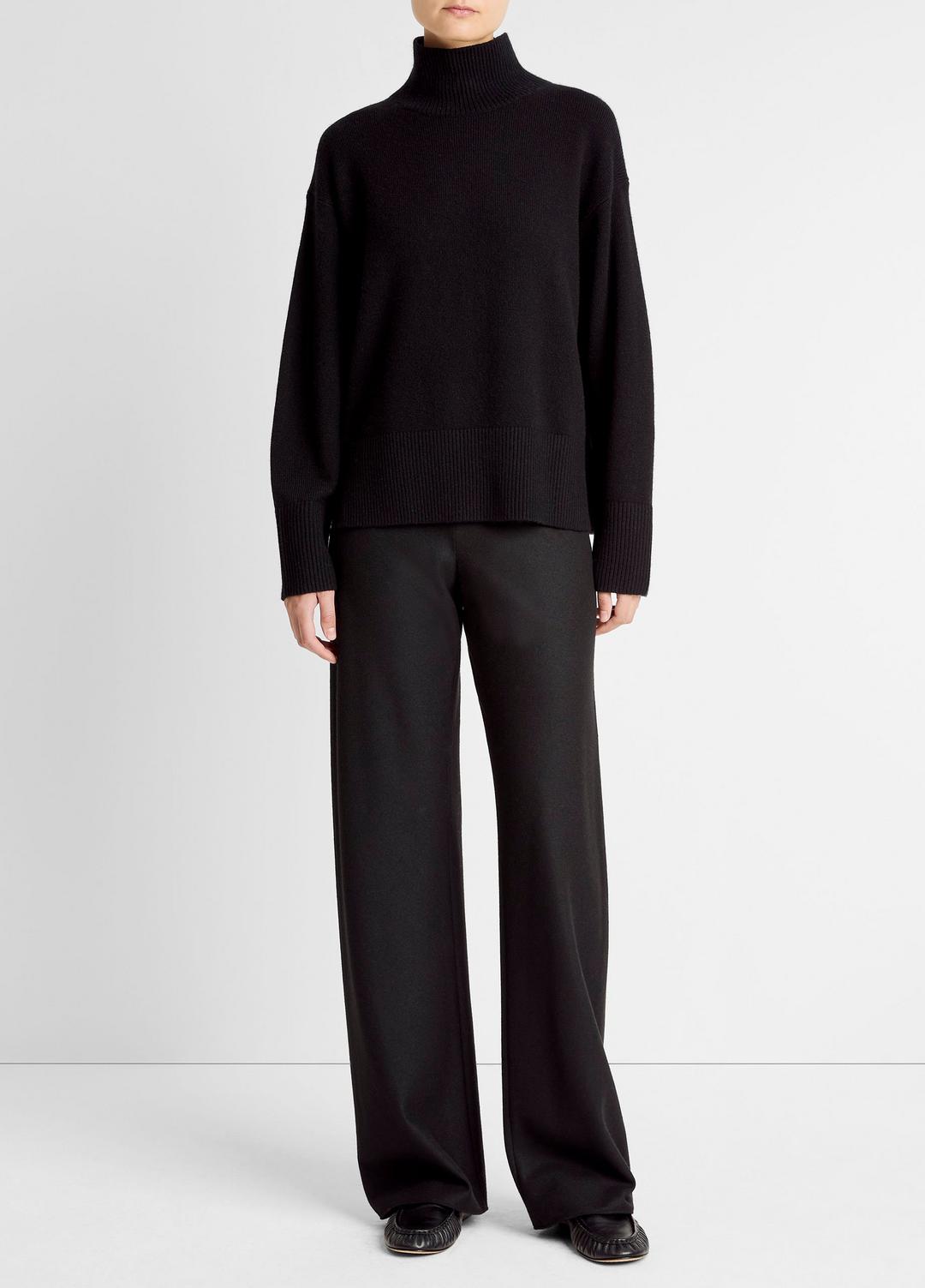 VINCE Smart Buy - Wool-Cashmere Side-Slit Turtleneck Sweater in Turtleneck
