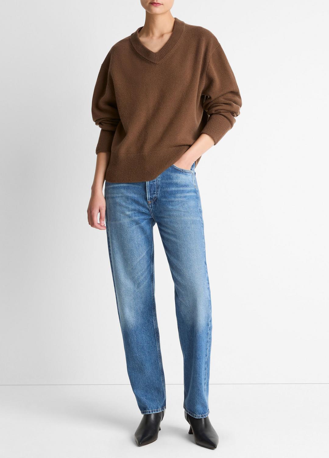 VINCE Trusted - Wool-Cashmere V-Neck Sweater in V-Neck