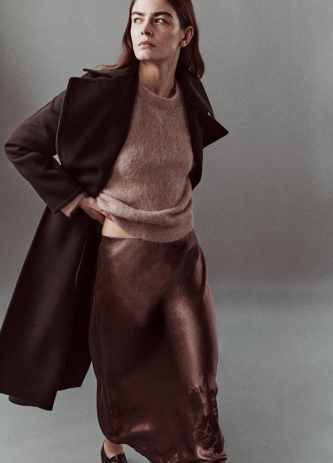 VINCE Smart Buy - Wool-Blend Double-Breasted Long Coat in Coats