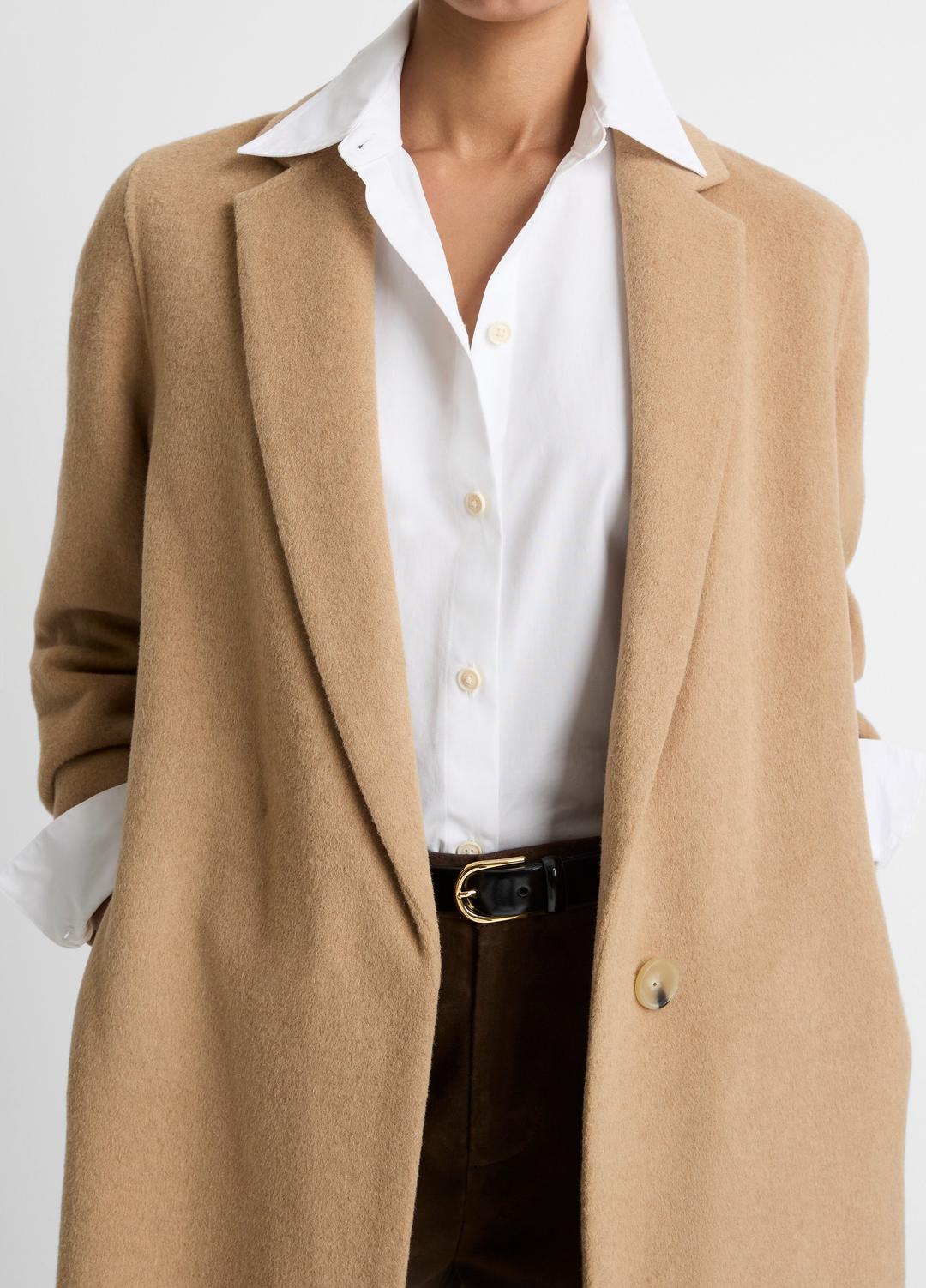 VINCE Everyday - Classic Wool-Blend Straight Coat in Coats