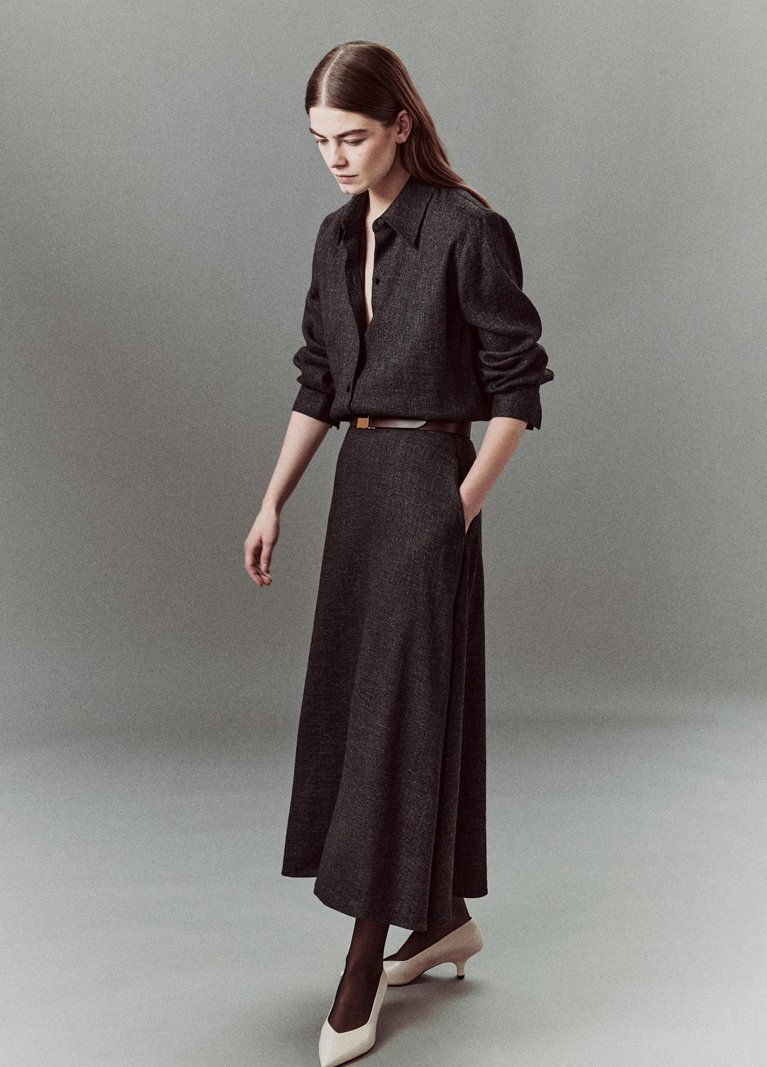 VINCE Best Price - Italian Jaspe Relaxed Button-Front Shirt in Long Sleeve