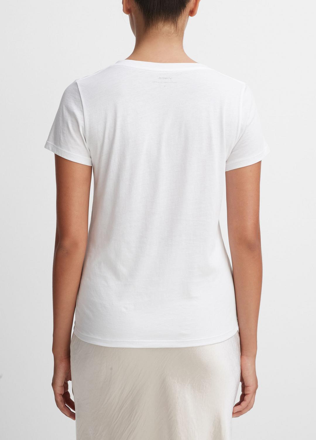 VINCE Essential - Essential Pima Cotton V-Neck T-Shirt in Short Sleeve