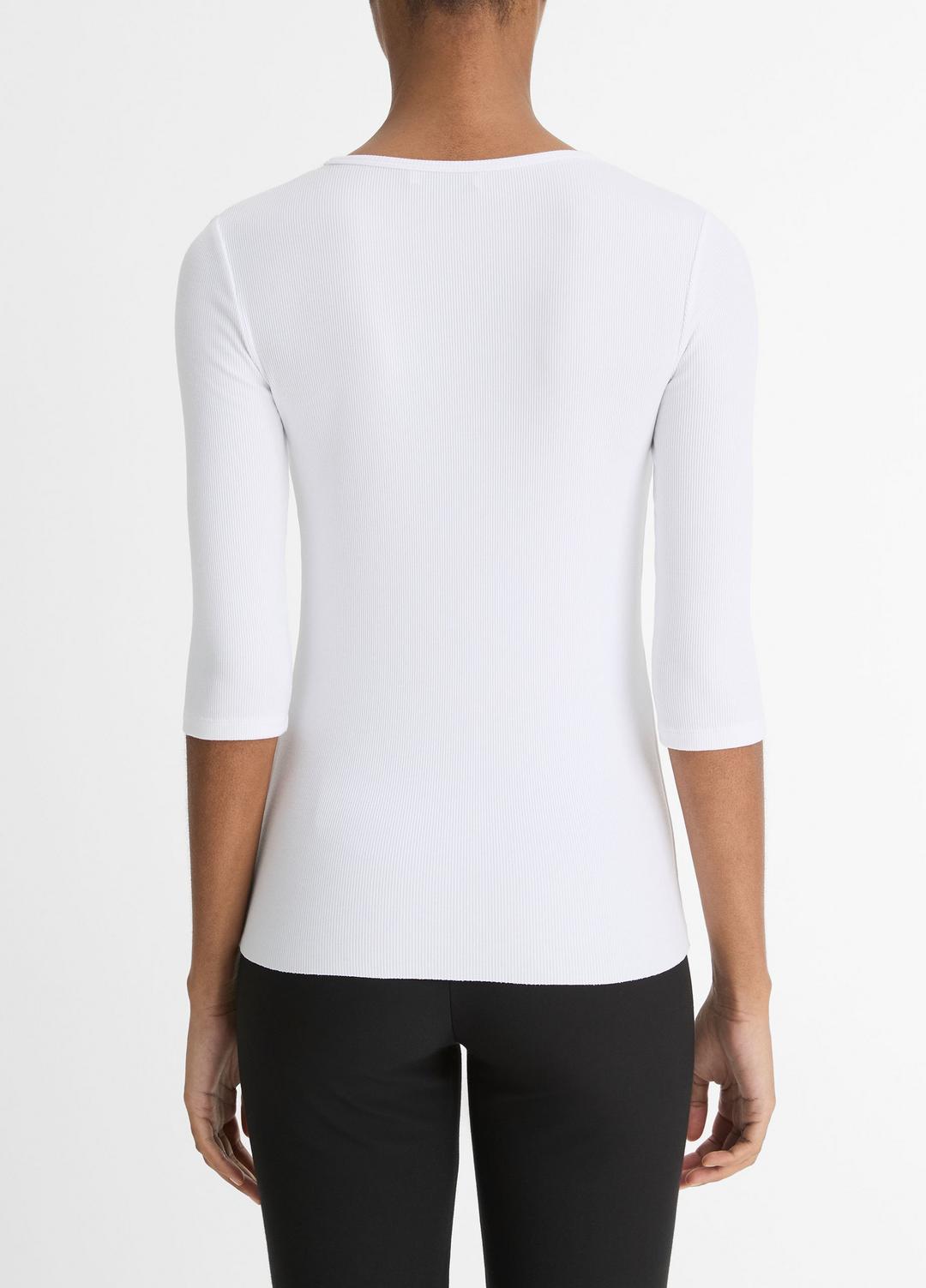 VINCE Trusted - Elbow-Sleeve Crew Neck T-Shirt in Short Sleeve