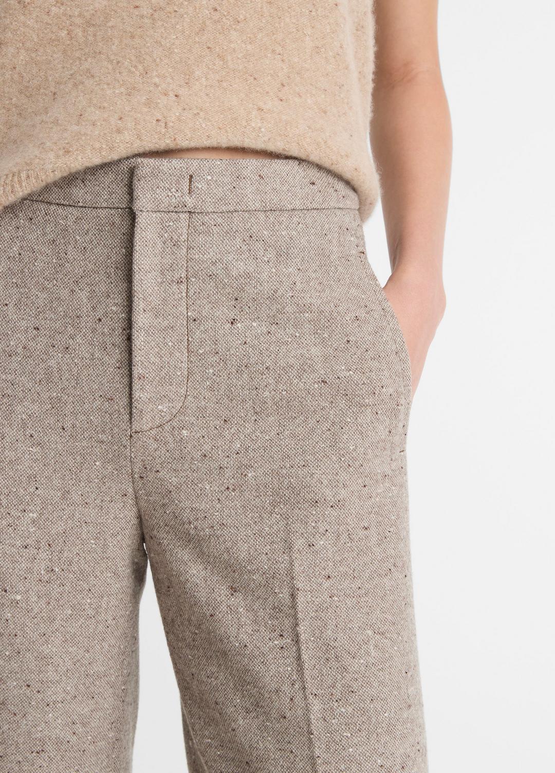 VINCE Recommended - Donegal Wool-Blend Wide-Leg Trouser in Trousers