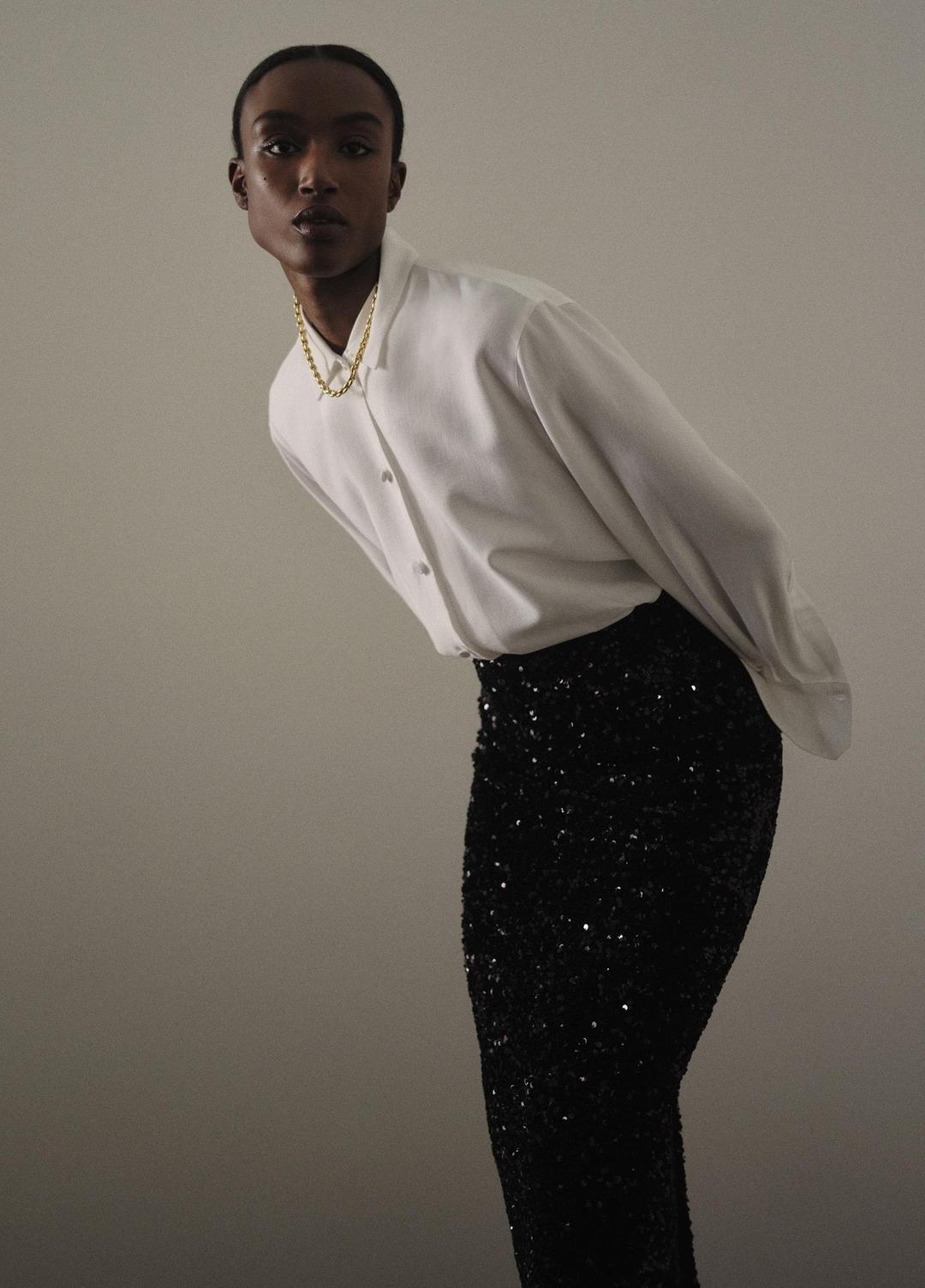 VINCE New - Sequined Velvet Column Skirt in Skirts