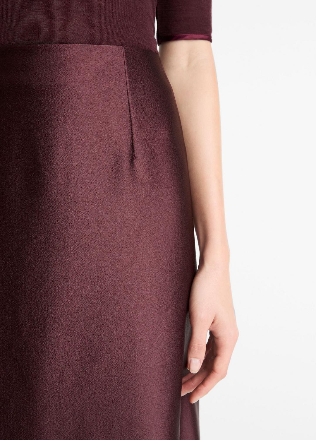 VINCE Great Value - Satin A-Line Knee Skirt in Skirts