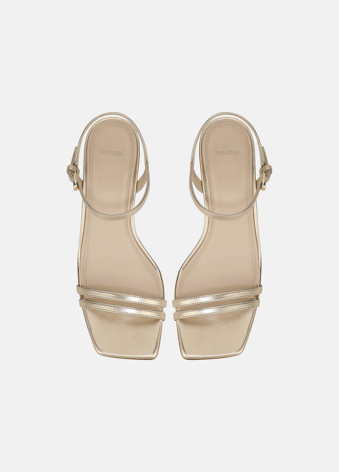 VINCE Deals - Tilda Metallic Leather Heeled Sandal in Heels