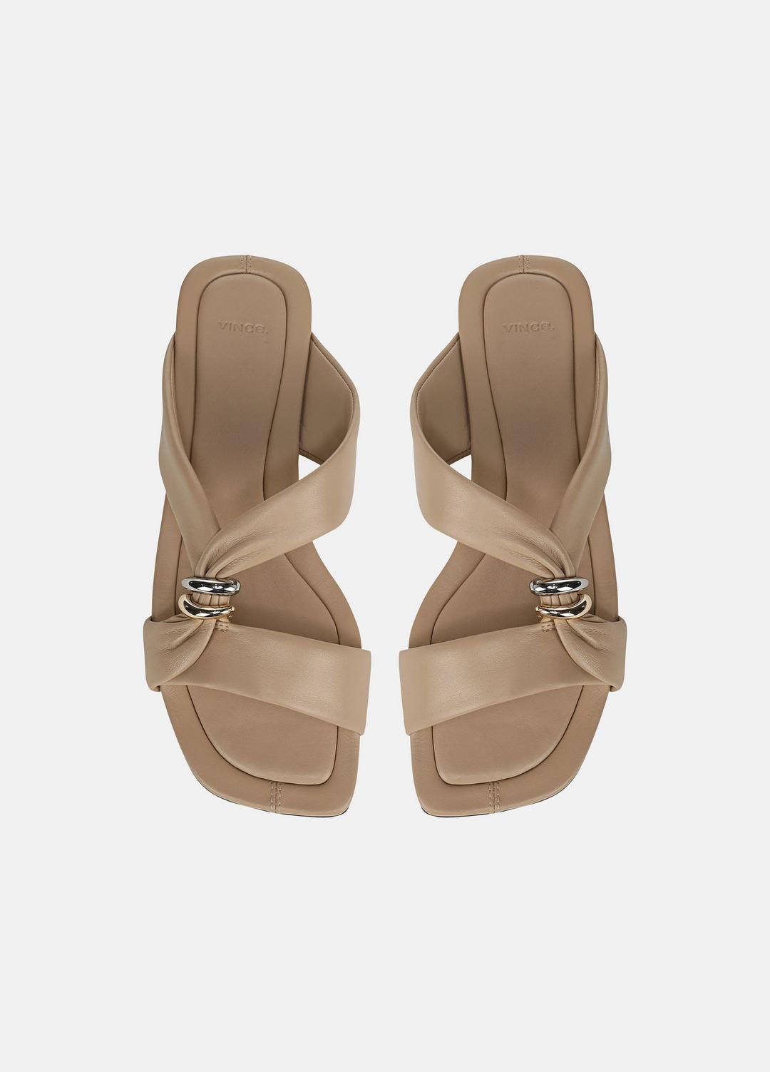 VINCE Premium - Vilma Leather Slide Sandal in Sandals