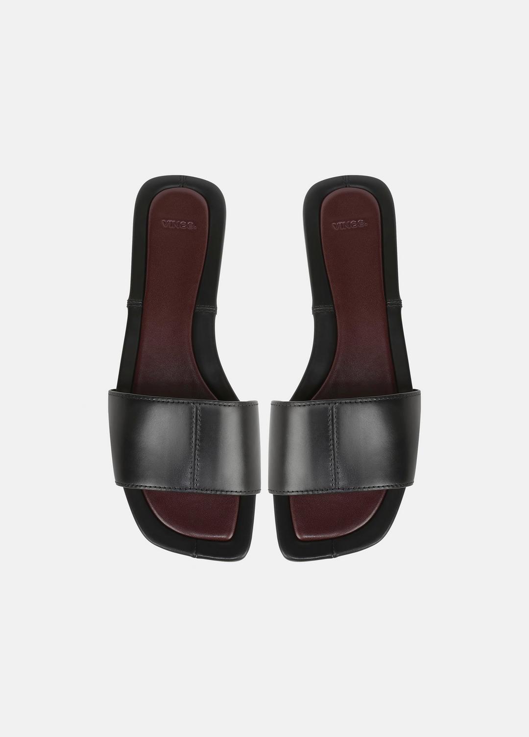 VINCE Recommended - Valeria Leather Slide Sandal in Sandals