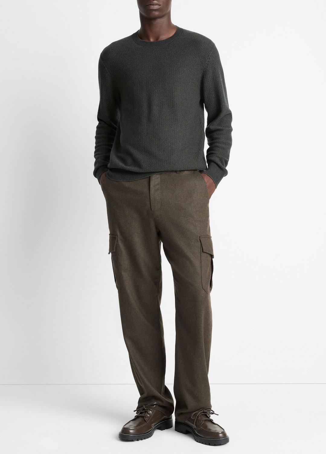 VINCE Premium - Geo-Jacquard Wool-Blend Crew Neck Sweater in Crew Neck