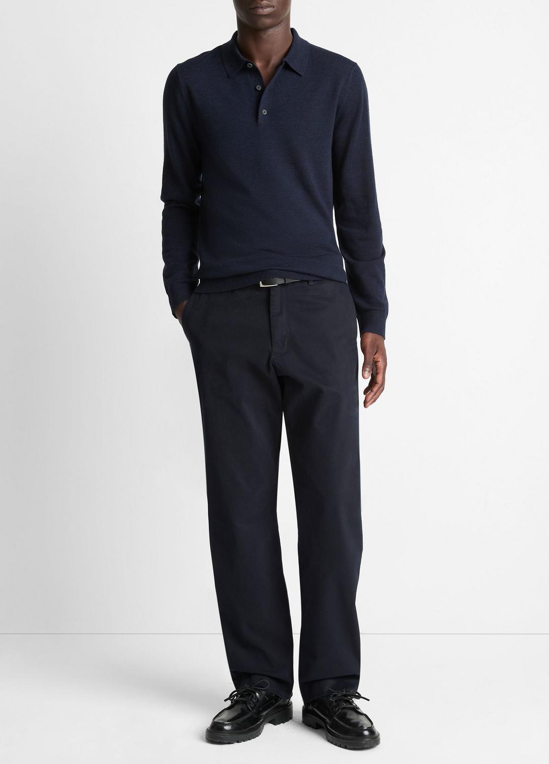 VINCE Premium - Wool Polo Sweater in Sweaters