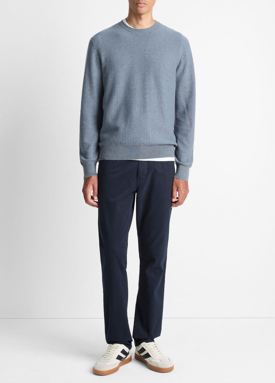 VINCE Essential - Geo-Jacquard Wool-Blend Crew Neck Sweater in Crew Neck