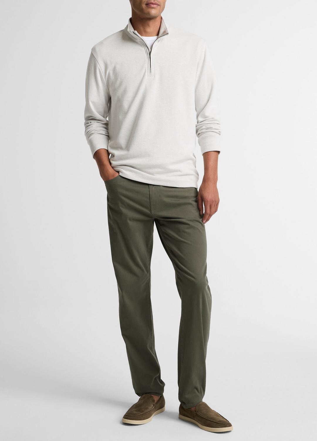 VINCE Deals - Double-Face Cotton-Blend Quarter-Zip Pullover in Quarter Zip