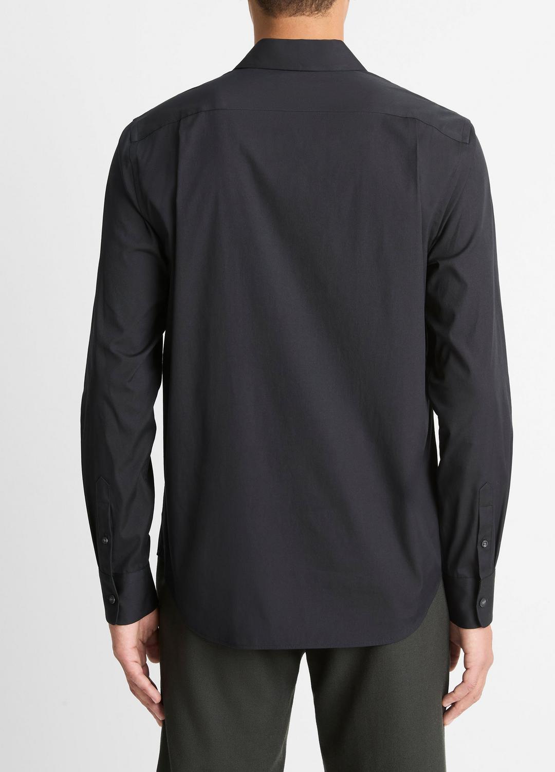 VINCE Featured - Stretch-Cotton Poplin Shirt in Long Sleeve