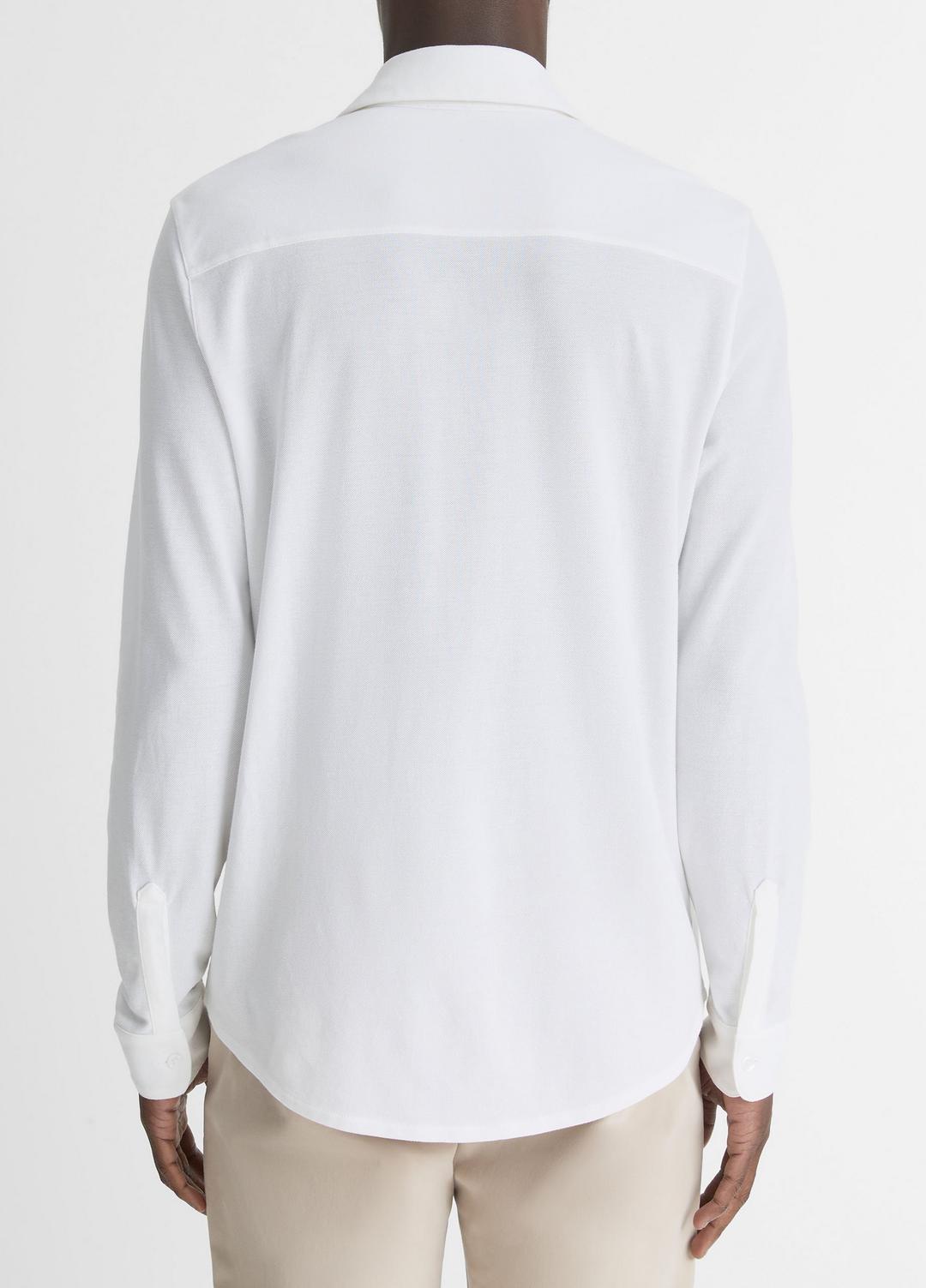 VINCE Exclusive - Cotton Piqué Button-Front Shirt in Long Sleeve