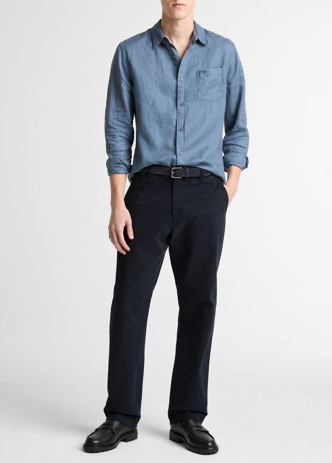 VINCE Quality - Linen Long-Sleeve Shirt in Long Sleeve