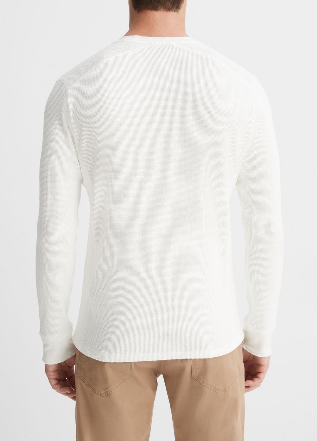 VINCE Classic - Pima Cotton-Blend Thermal Long-Sleeve Pullover in Long Sleeve
