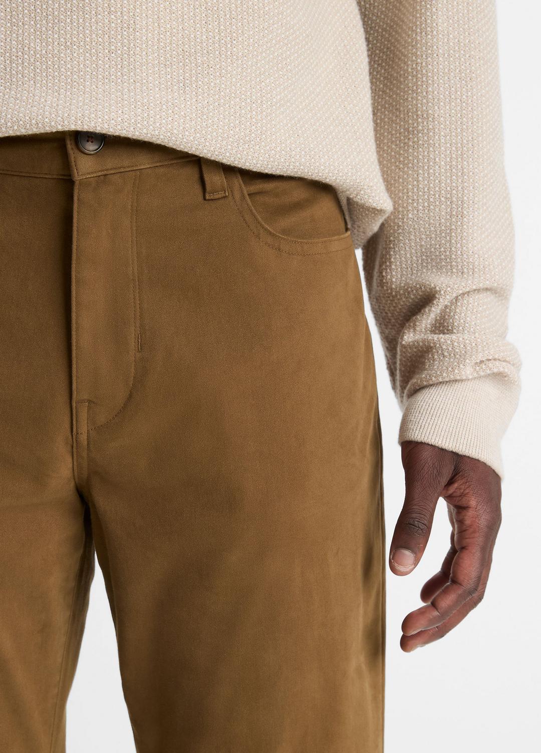VINCE Deals - Dylan Slim 5-Pocket Peached Stretch-Cotton Pant in Trousers