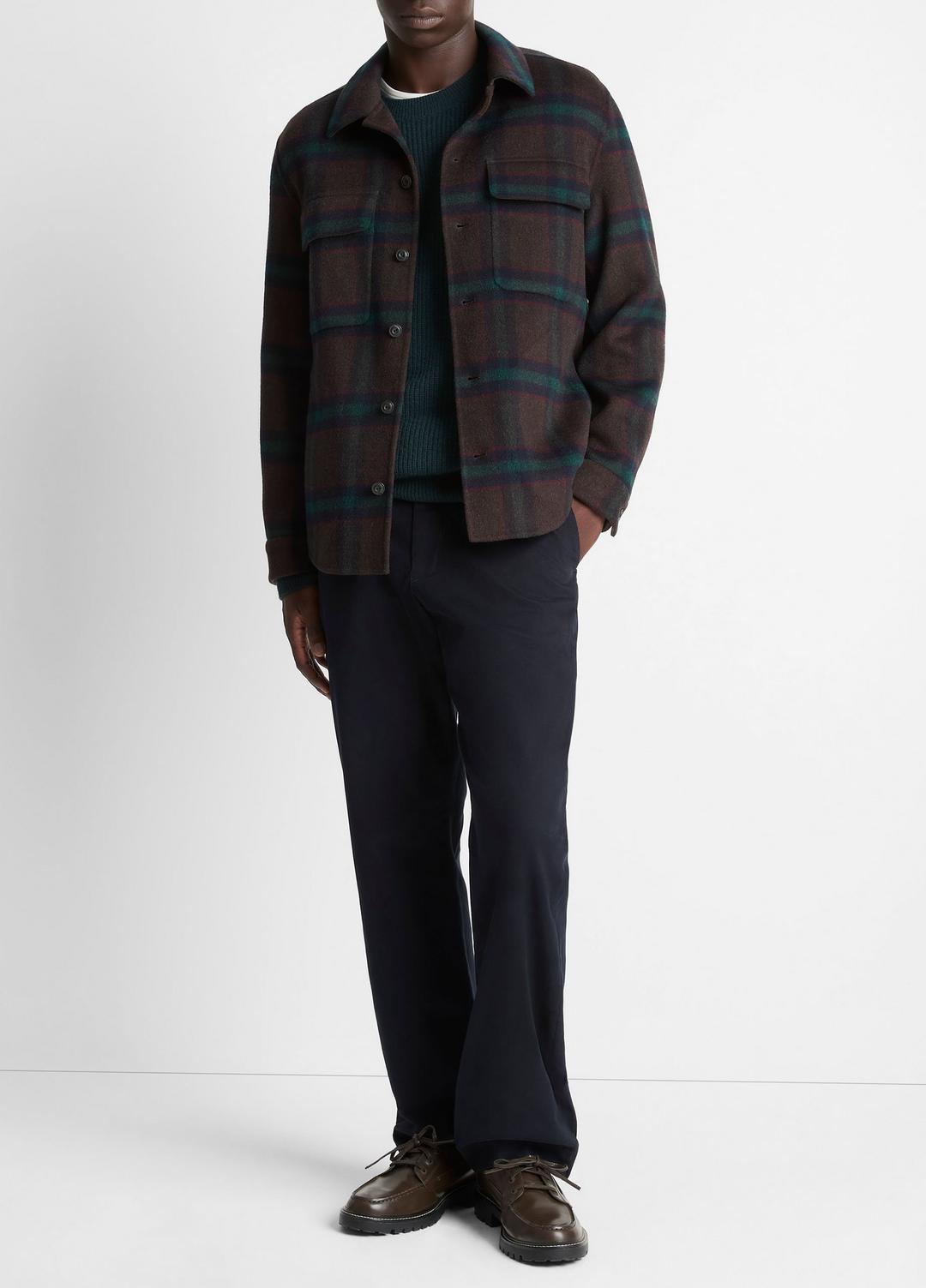 VINCE Great Value - Plaid Splittable Wool-Blend Shirt Jacket in Shirt Jackets