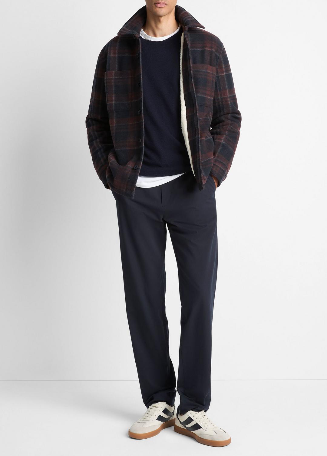 VINCE Exclusive - Sherpa-Lined Plaid Shirt Jacket in Shirt Jackets