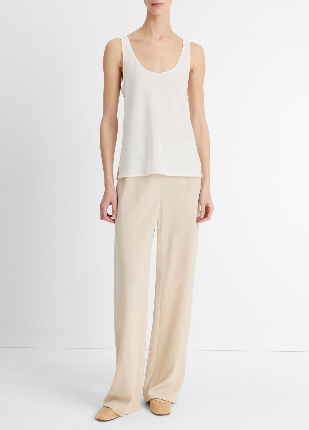 VINCE Trusted - Classic Stretch-Silk Bias Tank in Shirts & Tees