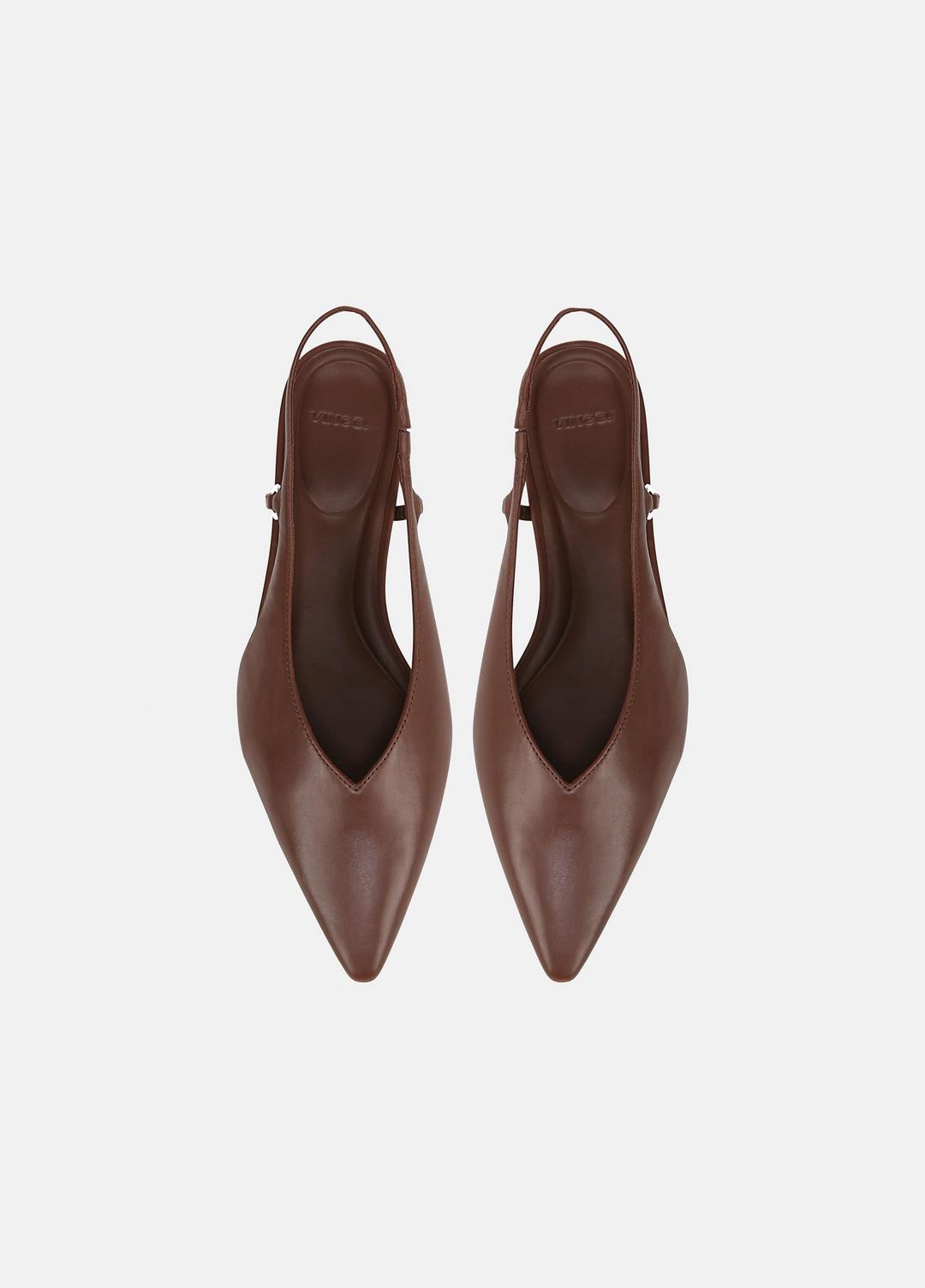 VINCE Smart Buy - Ines Leather Slingback Flat in Shoes