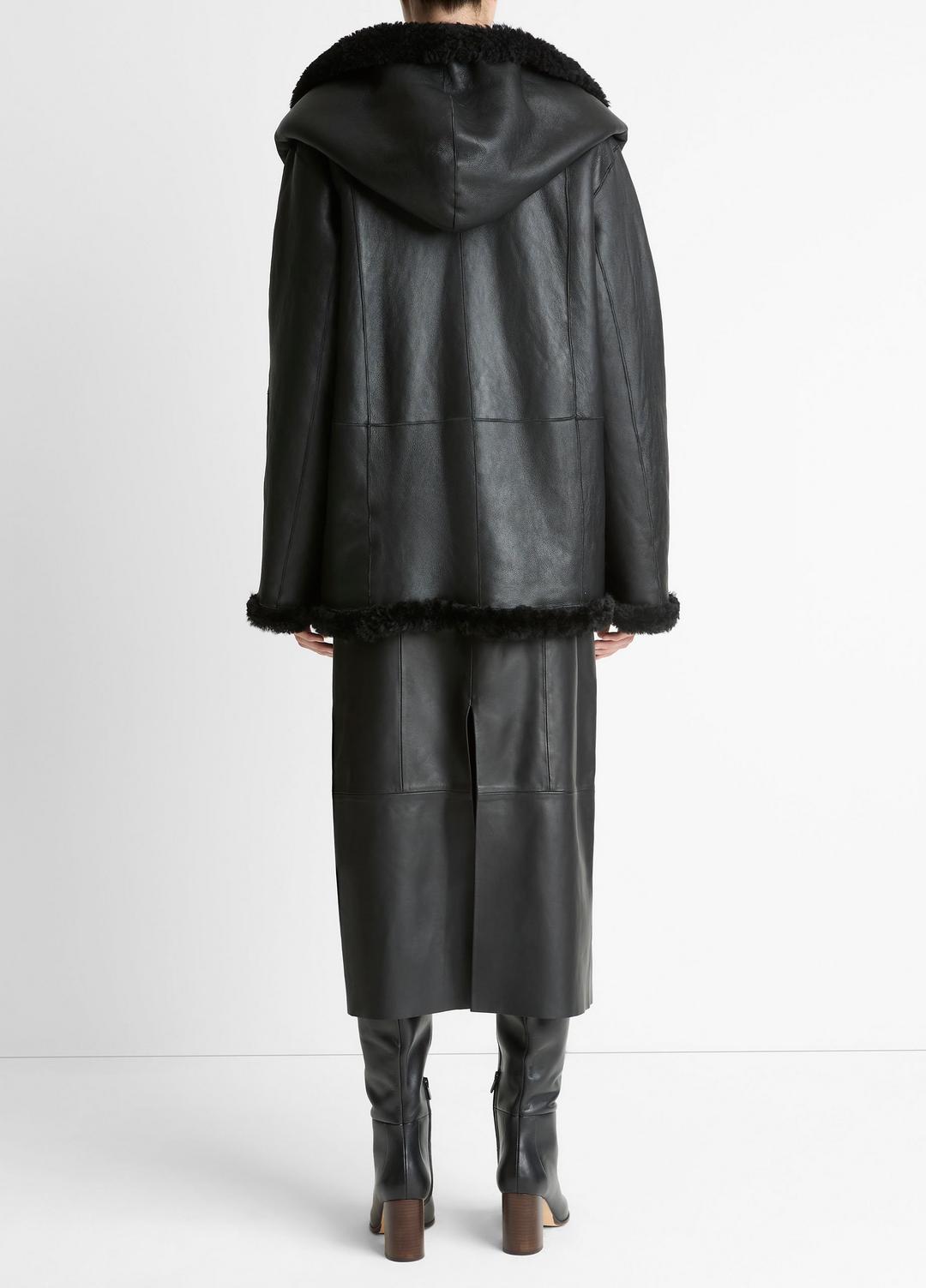 VINCE Popular - Shearling Hooded Jacket in Jackets