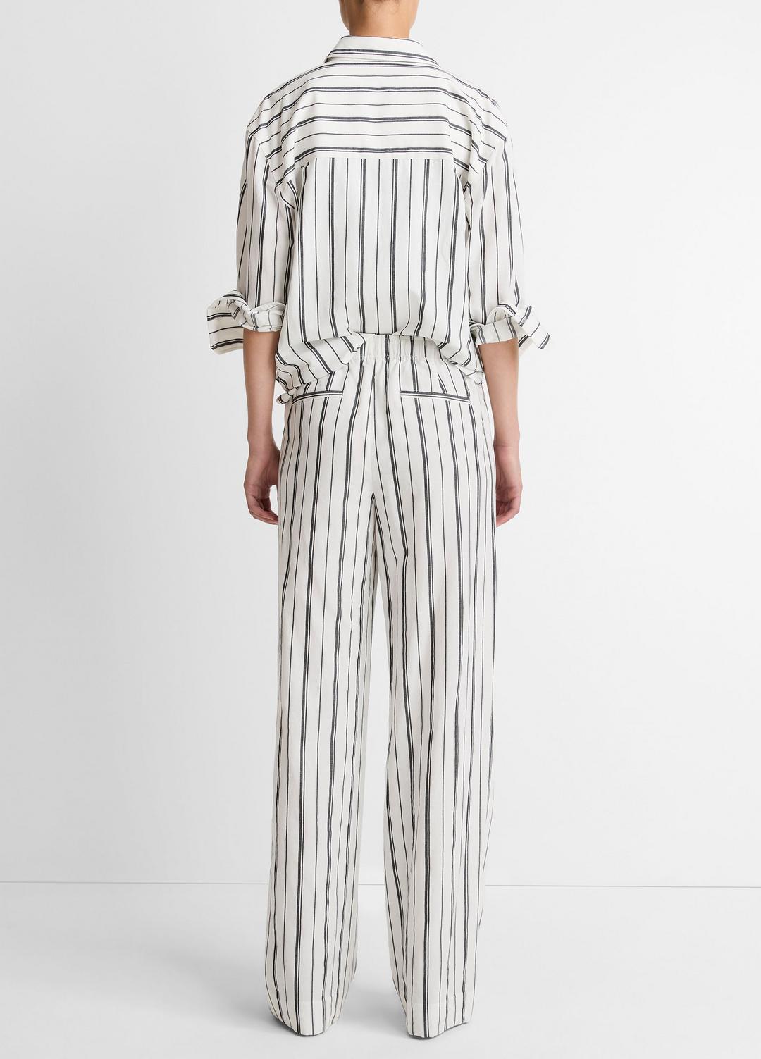 VINCE New - Resort Stripe Pull-On Pant in Wide Leg