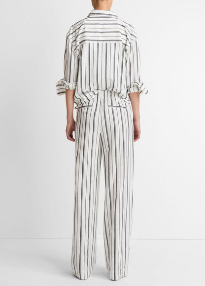 VINCE New - Resort Stripe Pull-On Pant in Wide Leg