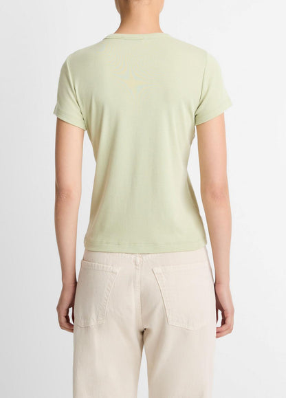 VINCE Essential - Pima Cotton-Blend '90s Shrunken T-Shirt in Short Sleeve