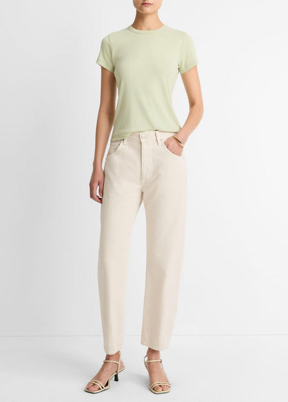 VINCE Essential - Pima Cotton-Blend '90s Shrunken T-Shirt in Short Sleeve