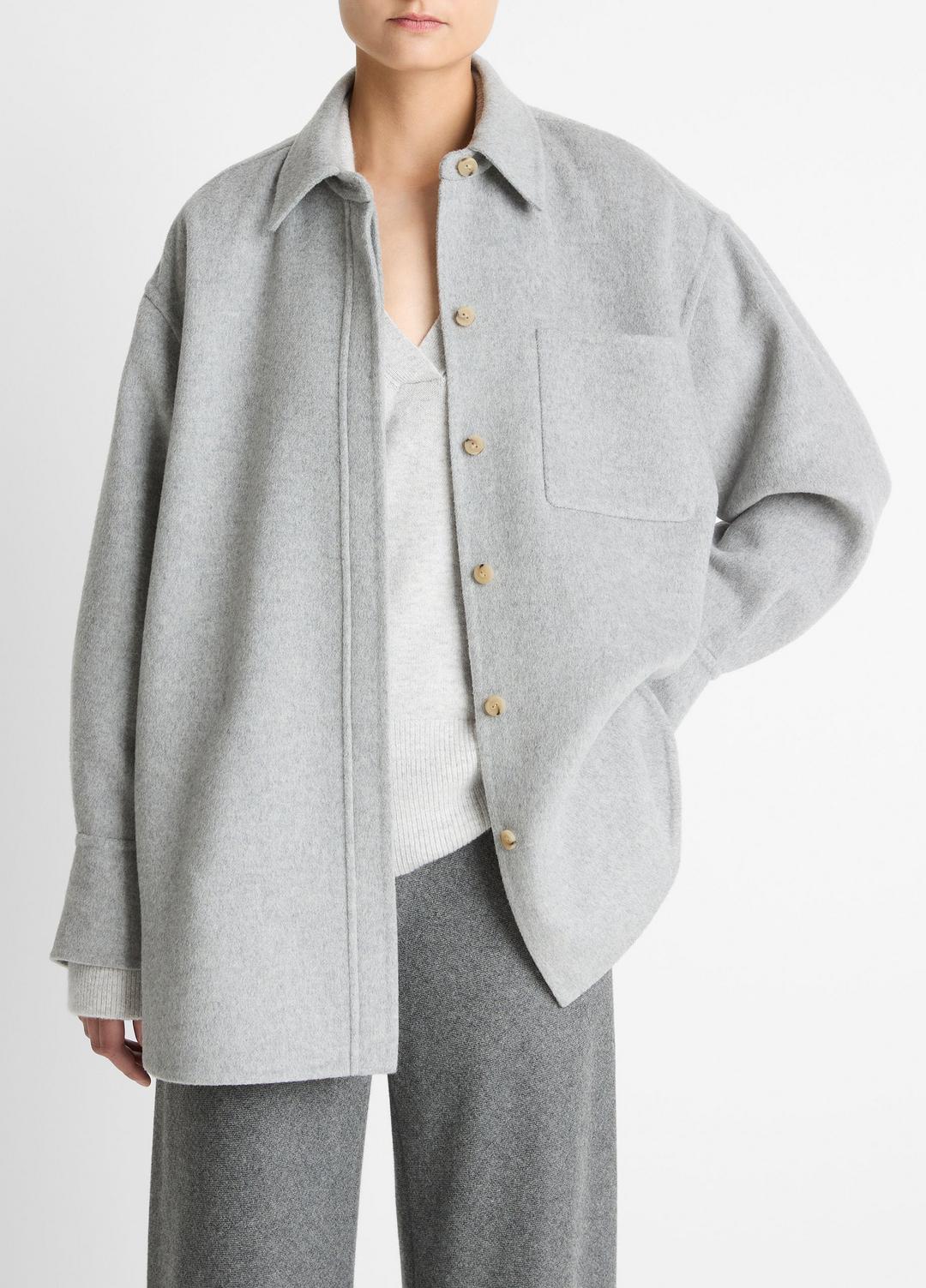 VINCE Quality - Double-Face Wool & Cashmere-Blend Shirt Jacket in Jackets