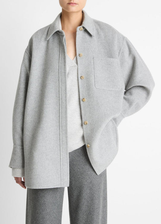 VINCE Quality - Double-Face Wool & Cashmere-Blend Shirt Jacket in Jackets