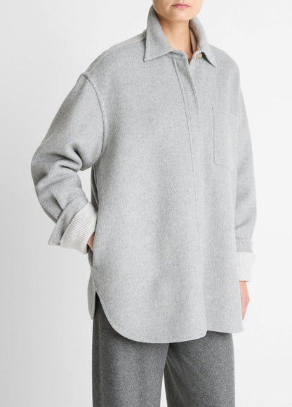 VINCE Quality - Double-Face Wool & Cashmere-Blend Shirt Jacket in Jackets