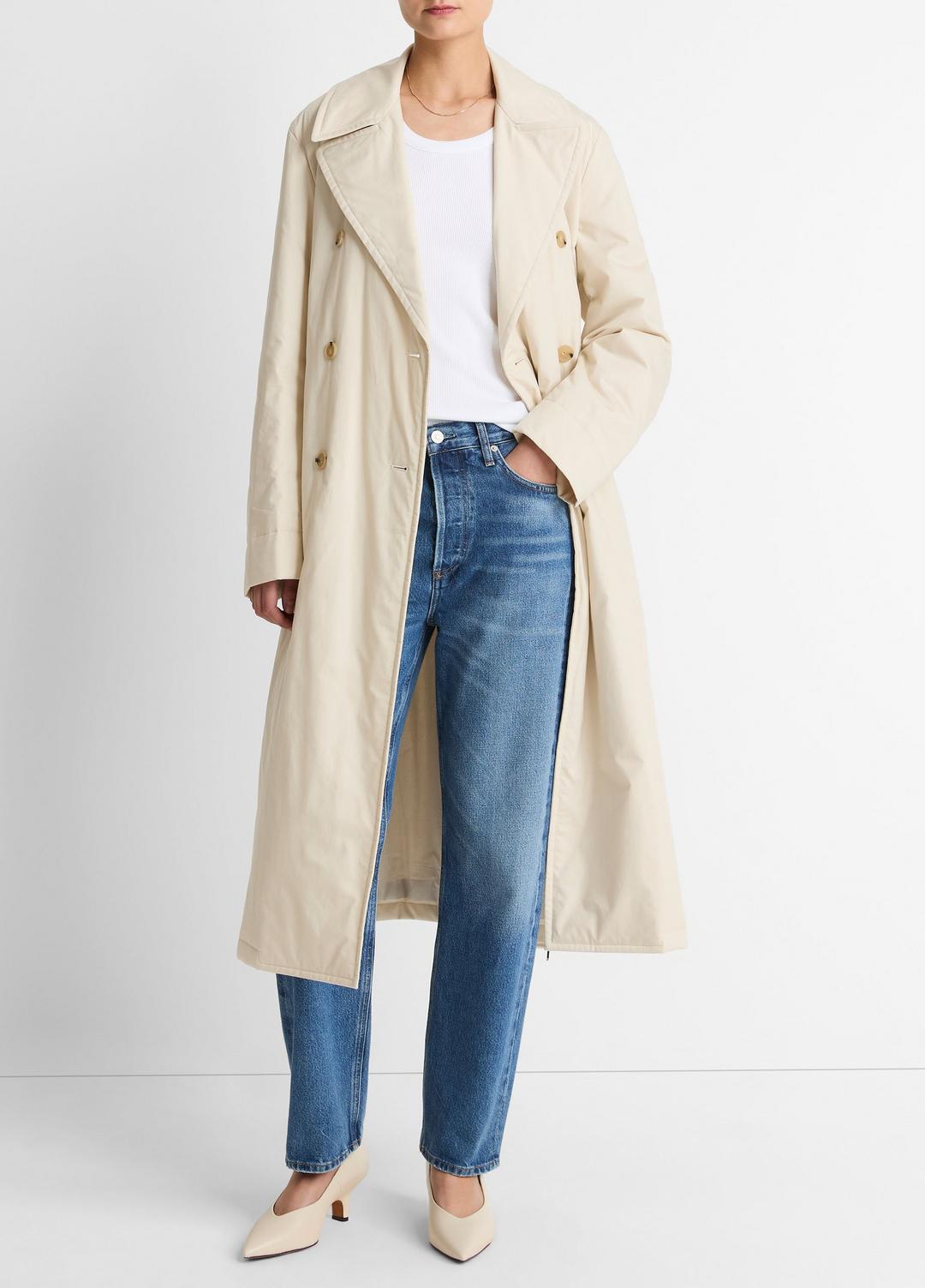 VINCE Signature - Padded Cotton Long Coat in Coats