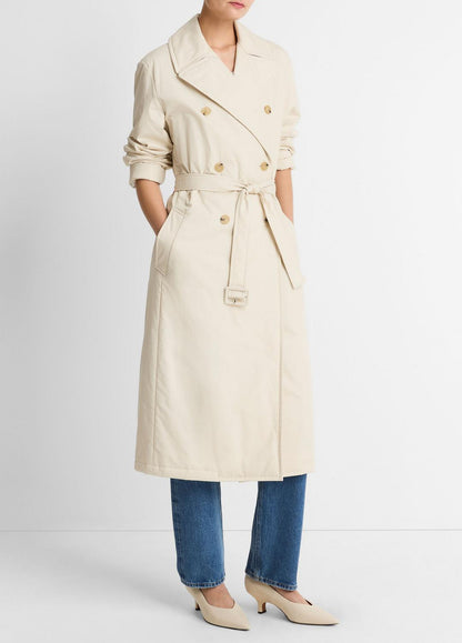 VINCE Signature - Padded Cotton Long Coat in Coats