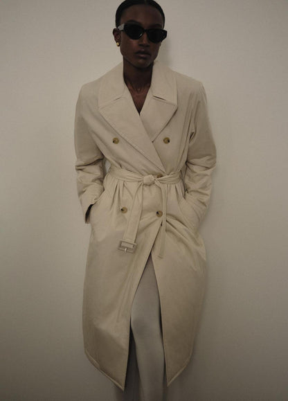 VINCE Signature - Padded Cotton Long Coat in Coats