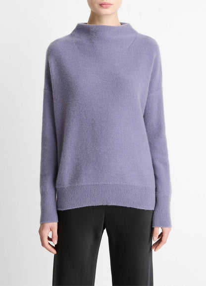 VINCE Smart Buy - Plush Cashmere Funnel-Neck Sweater in Turtleneck