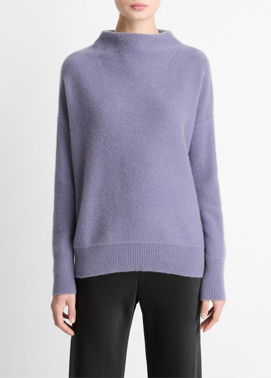 VINCE Smart Buy - Plush Cashmere Funnel-Neck Sweater in Turtleneck