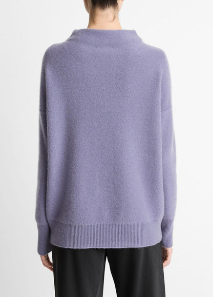 VINCE Smart Buy - Plush Cashmere Funnel-Neck Sweater in Turtleneck