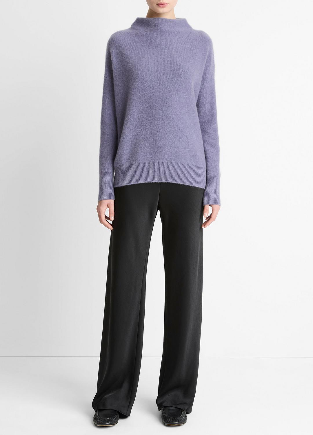 VINCE Smart Buy - Plush Cashmere Funnel-Neck Sweater in Turtleneck