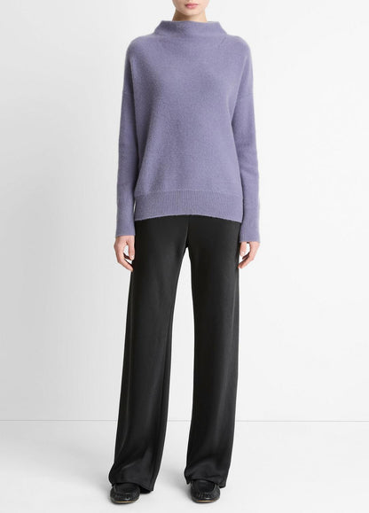VINCE Smart Buy - Plush Cashmere Funnel-Neck Sweater in Turtleneck