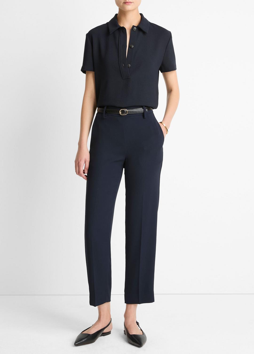 VINCE Trending - Crepe Tapered Pull-On Pant in Trousers
