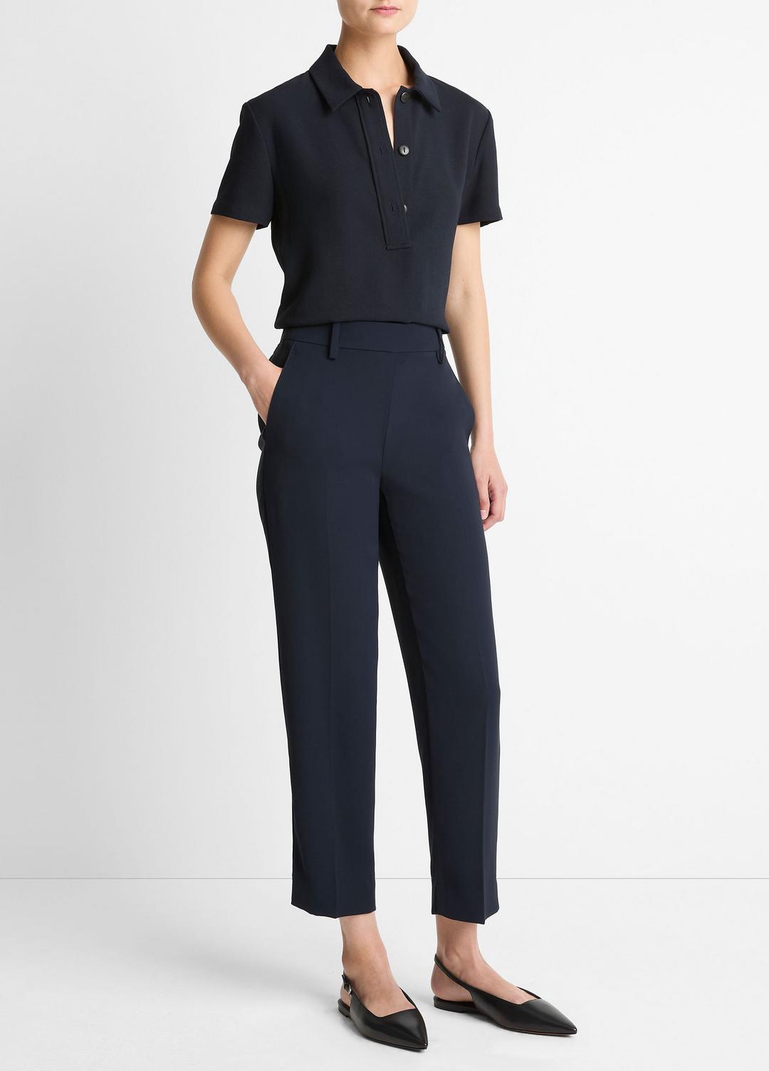 VINCE Trending - Crepe Tapered Pull-On Pant in Trousers