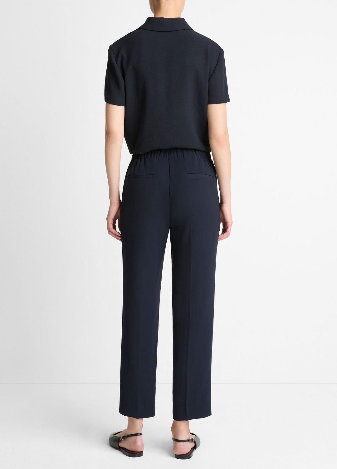VINCE Trending - Crepe Tapered Pull-On Pant in Trousers