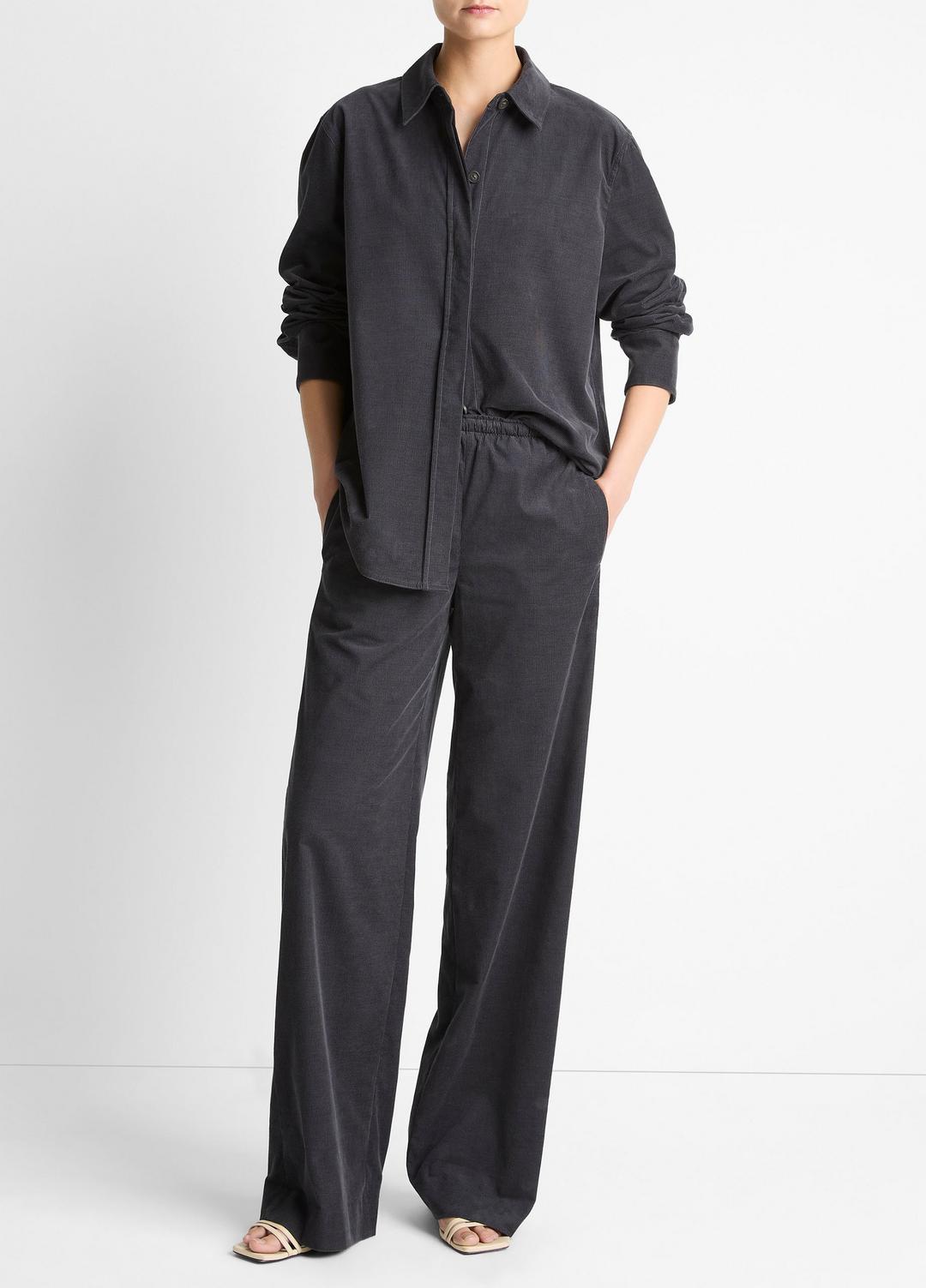 VINCE Great Value - Cotton Corduroy Pull-On Pant in Wide Leg
