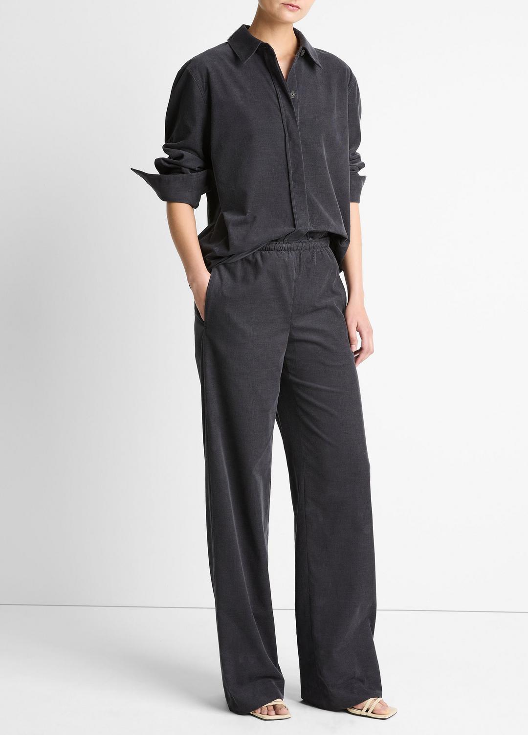 VINCE Great Value - Cotton Corduroy Pull-On Pant in Wide Leg