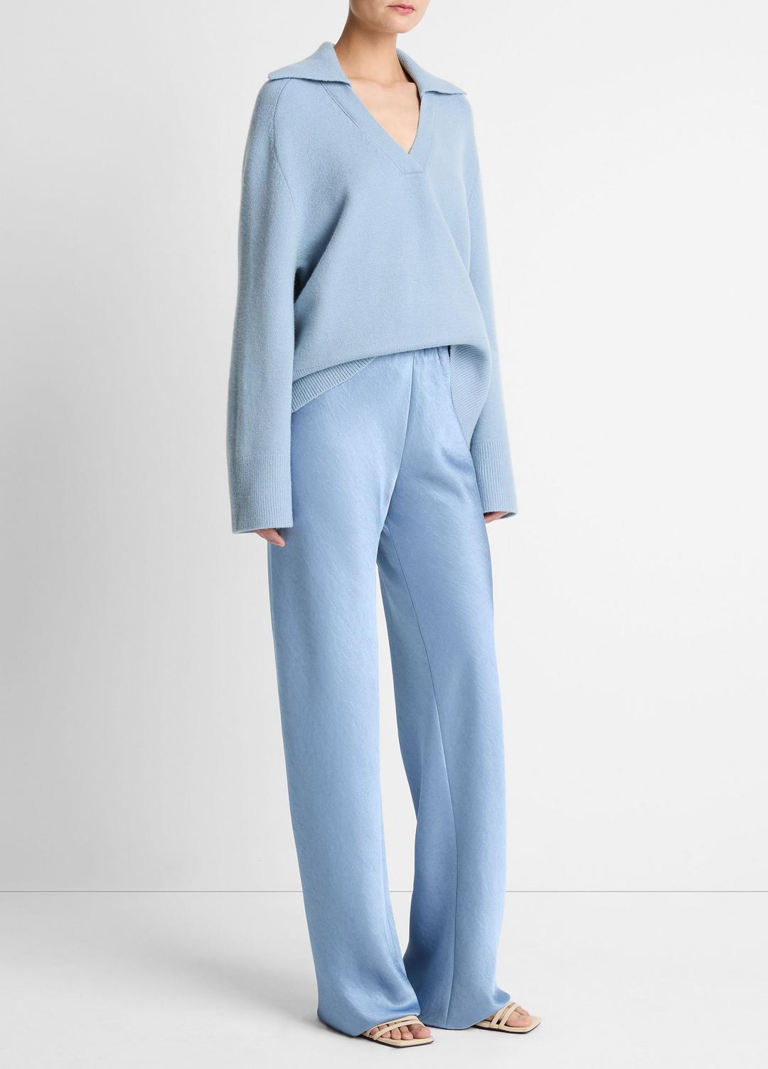VINCE Smart Buy - Colette High-Rise Fluid Satin Bias Pant in Trousers