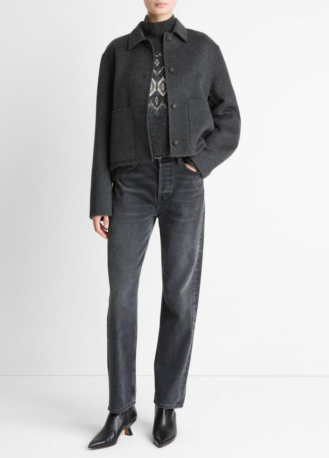 VINCE Classic - Wool & Cashmere-Blend Short Jacket in Jackets
