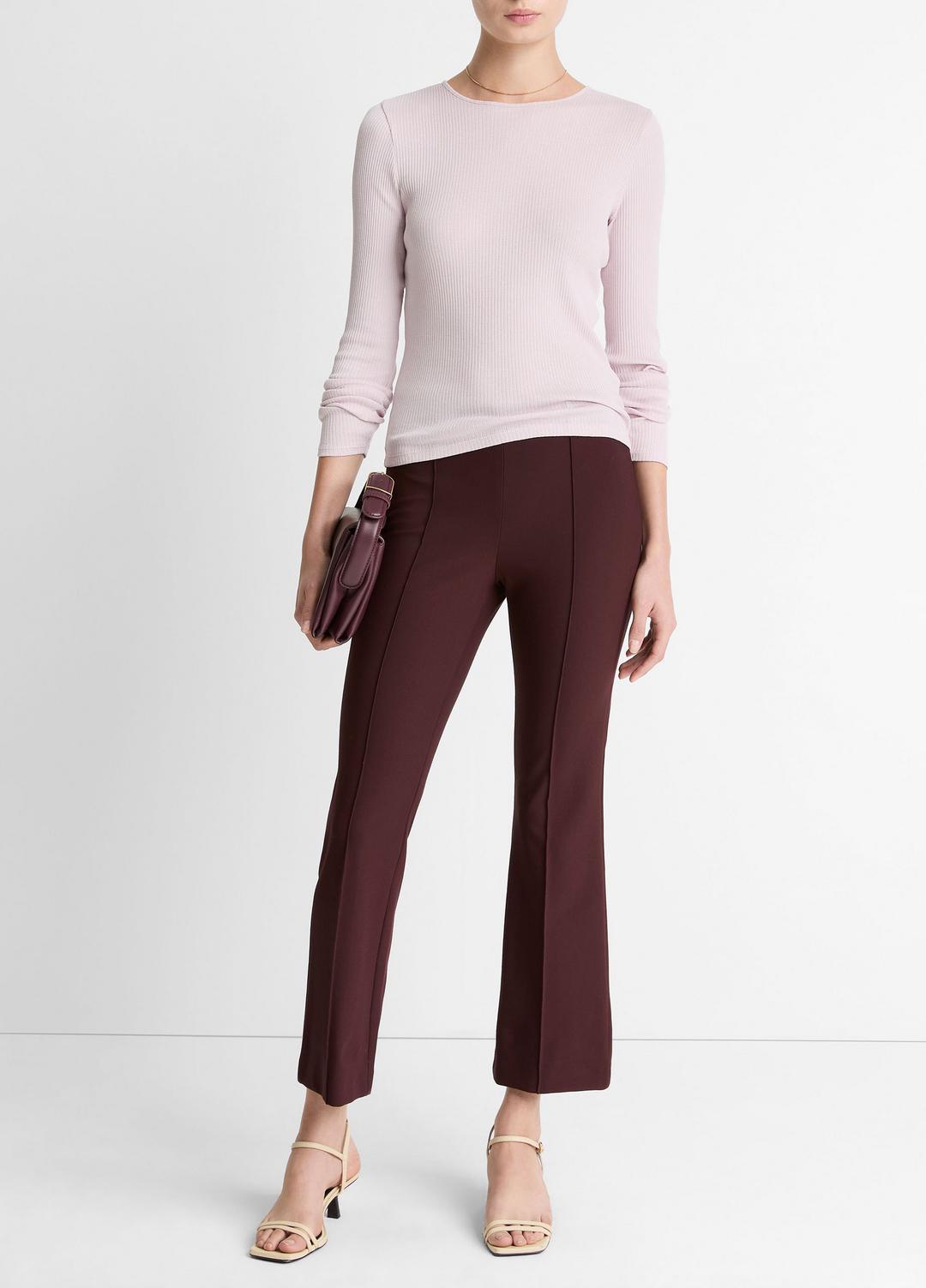 VINCE Best Seller - Ribbed Pima Cotton Long-Sleeve T-Shirt in Long Sleeve
